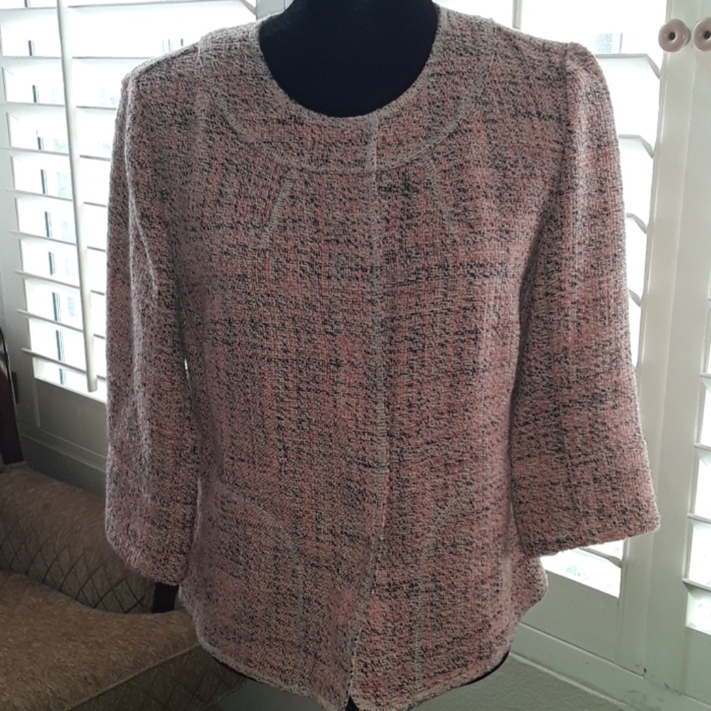 J.Jill Petite Sz M Pink short coat jacket